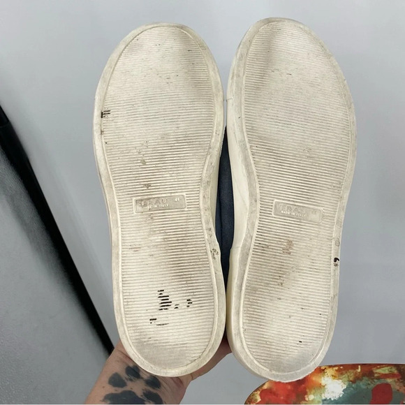 Frau Footwear Lace up Low Top Sneakers Womens Size 41 US 9 Blue Leather Suede - Picture 9 of 12